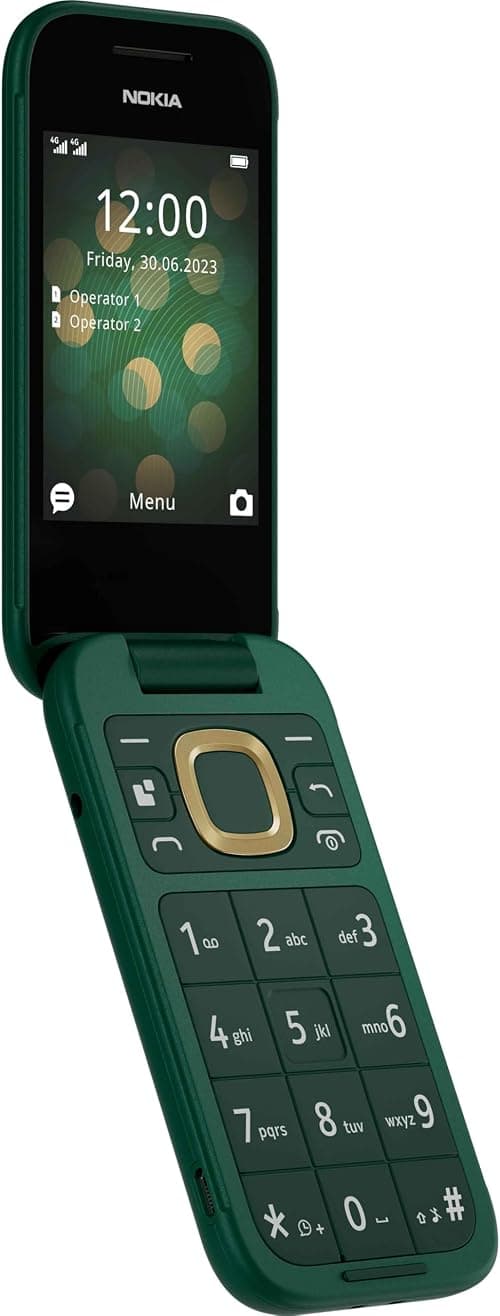 Nokia 2660 Flip Feature Phone with 2.8" display, 4G Connectivity, built-in camera, MP3 player, Classic games, a battery that lasts for days, Perfect for digital detox, Dual SIM - Lush Green على Amazon.ae - متتبع الأسعار