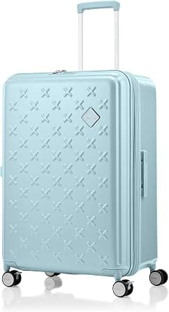 American Tourister Sparky Suitcase, Check-In Size 75 cm / 28 inch, 4 Spinner Wheels, Hard Top, Polycarbonate, Mint Green|Expandable|TSA 008|DuoSaf™ Security Zipper - 3 Years International Warranty - Best Deal Finder