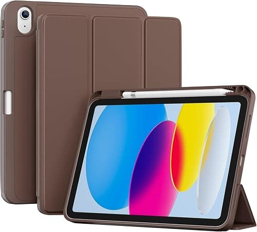 ProCase for iPad A16 11th/10th Generation Case with Pencil Holder -Brown | 11 Inch 2025/10.9 Inch 2022, a16 iPad Case 11 10 Gen Cover with Pen Holer, Hybrid Soft TPU Back, Touch ID, Auto Wake/Sleep on Amazon.ae - Price Tracker