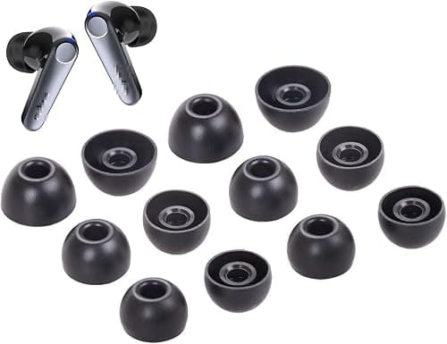 JNSA Replacement Earbuds Ear Tips Eartips Ear Cap Compatible with EarFun Air Pro 3 / Air Pro 2 / EarFun Air, S/M/L Silicone Earbuds Tip 6 Pairs,Black (713efb6p) على Amazon.ae - متتبع الأسعار