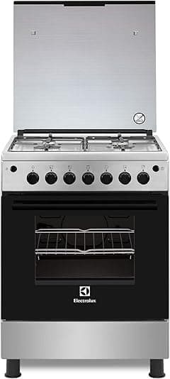 Electrolux 60x60cm Freestanding Cooker, Full Gas Cooking Range with 4 Burners, Automatic Ignition & Thermocouple Safety, XL Oven Capacity, Stainless Steel Finish, Separate Knob for Grill, EKG611A1OX - Amazon.ae Price Tracker