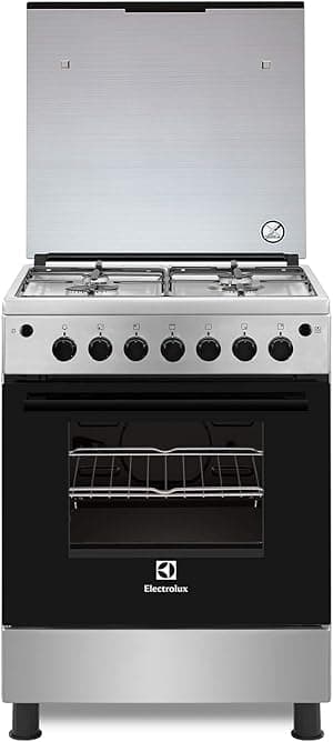 Electrolux 60x60cm Freestanding Cooker, Full Gas Cooking Range with 4 Burners, Automatic Ignition & Thermocouple Safety, XL Oven Capacity, Stainless Steel Finish, Separate Knob for Grill, EKG611A1OX - Amazon.ae Price Tracker
