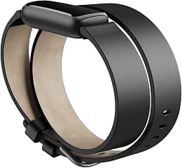 Fitbit Luxe,Leather Double Wrap,Black,One Size - Best Deal Finder