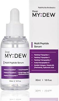 DearMYDEW Multi Peptide Complex Serum, Matrixyl 3000, Argireline, Vegan Collagen, Niacinamide, Hyaluronic Acid for Anti-Aging, Anti-Wrinkles, Collagen Boost for Elasticity, Korean Skincare, 1Fl Oz - Best Deal Finder