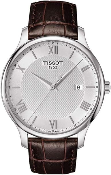 Tissot mens Tradition stainless-steel Dress Watch Brown T0636101603800, Brown, Quartz Movement on Amazon.ae - Price Tracker