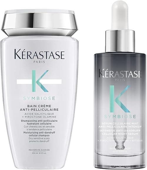 Kérastase Symbiose, Moisturising Anti-Dandruff Cellular Shampoo + Anti-Dandruff Cellular Night Hair Serum, for Sensitive, Dandruff-Prone Scalps, Sulphate-Free, Silicone-Free 90ml on Amazon.ae - Price Tracker