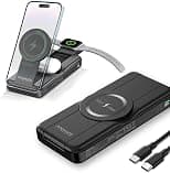 Promate iPhone 15 Power Bank, Foldable Design, 15W Charger, 3W AirPods Pro Charger, 20W USB-C Power Delivery, 18W QC 3.0 Ports for iPhone, Samsung Galaxy, Apple Watch POWERPACK-FOLD - Best Deal Finder