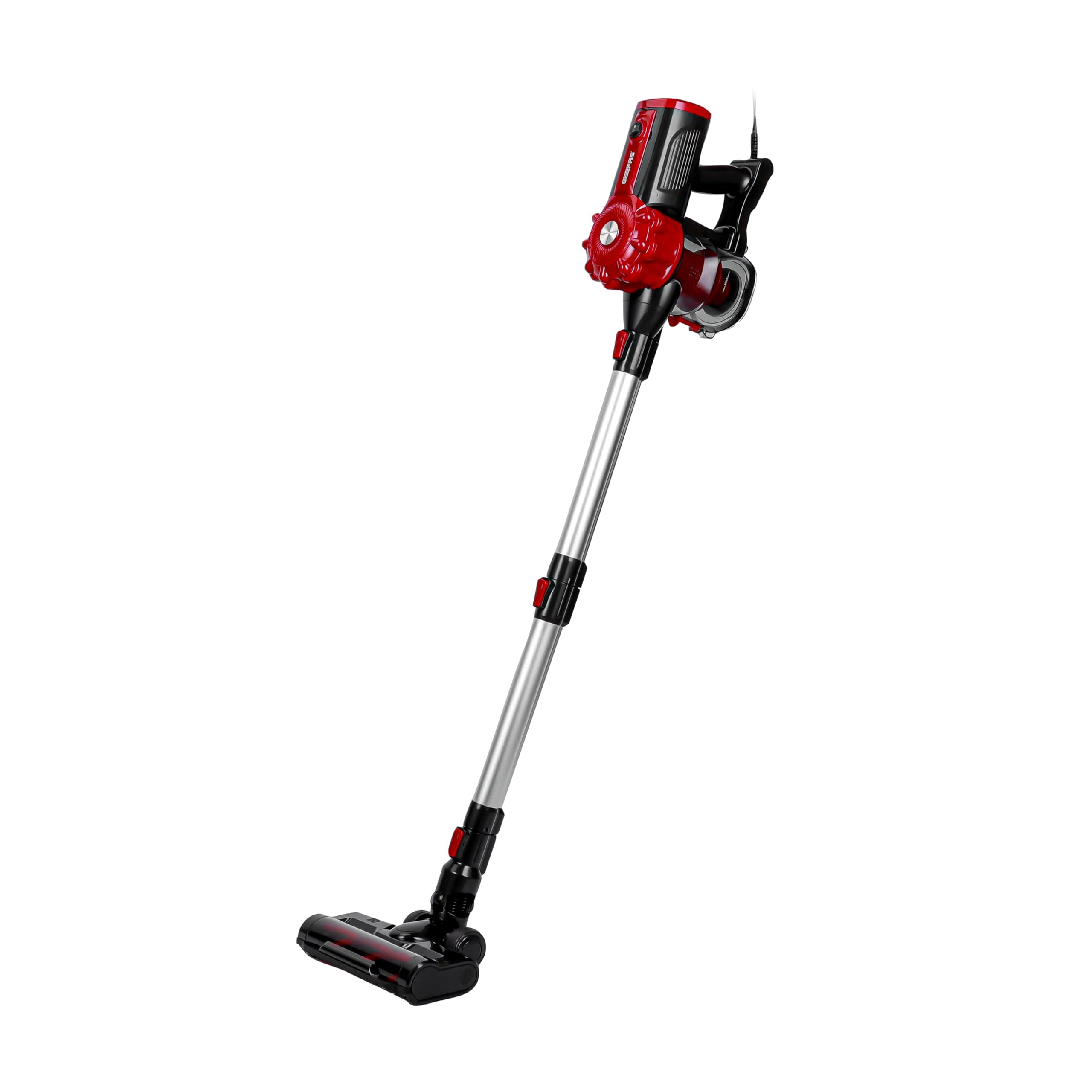 Geepas Stick and Handheld Vacuum Cleaner- GVC19037/ Cyclonic Filtration System, Plastic with HEPA Filter/Perfect for Home, Office, Apartments/ 2 Years Warranty, Black and Red on Amazon.ae - Price Tracker