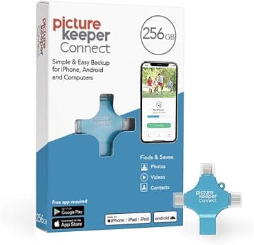 Picture Keeper Connect for iPhone, Android, USB-C, PC & Mac - 256GB USB Stick Backup for Photos, Videos, Contacts, Flash Drive Memory Backup, External Storage Thumb Drive - 256GB, Turquoise on Amazon.ae - Price Tracker