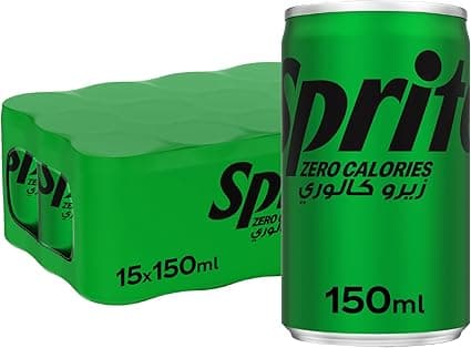 SPRITE Zero Calories, Carbonated Soft Drink, Can 150ml, Pack of 15 on Amazon.ae - Price Tracker