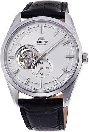 Orient Contemporary Automatic Leather Strap Casual Watch for Men, 40.8 mm Case Diameter, Silver/Black on Amazon.ae - Price Tracker