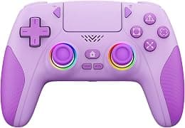 IWGAME RGB Wireless Controller for PS-5/PC, Hall Effect Joysticks & Triggers Gamepad with programmable/Remap/Turbo Functions, Dual Vibration, 3.5MM Audio Jack(Purple) - متتبع أسعار Amazon.sa