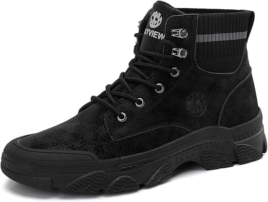 SKY VIEW Boots Men's High Top Ankle Boots Anti-Slip Outdoor Hiking Shoes Fashionable Work Hiking Shoes على Amazon.ae - متتبع الأسعار