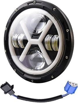 1PCS 7in Round LED Projector Headlight X-Type Hi/Lo Beam Super Bright Headlamp Replacement for Jeep Wrangler JK JKU CJ LJ TJ Hummer H1 H2 on Amazon.ae - Price Tracker