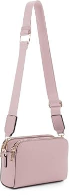 EVVE Crossbody Bags for Women Trendy Triple Zip Small Crossbody Camera Bag Purse with Wide Guitar Strap on Amazon - Best Deal Finder