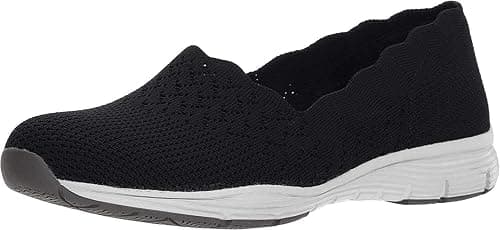 Skechers Women's Seager-STAT-Scalloped Collar, Engineered Skech-Knit Slip-On-Classic Fit Loafer on Amazon.ae - Price Tracker