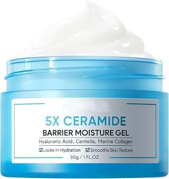 Face Moisturizer with 5X Ceramides, Hydrating Barrier Repair Cream, Hyaluronic Acid Centella Water-Gel, Lightweight Daily Facial Lotion, Non-Comedogenic Sensitive Oil Skin Care on Amazon.ae - Price Tracker