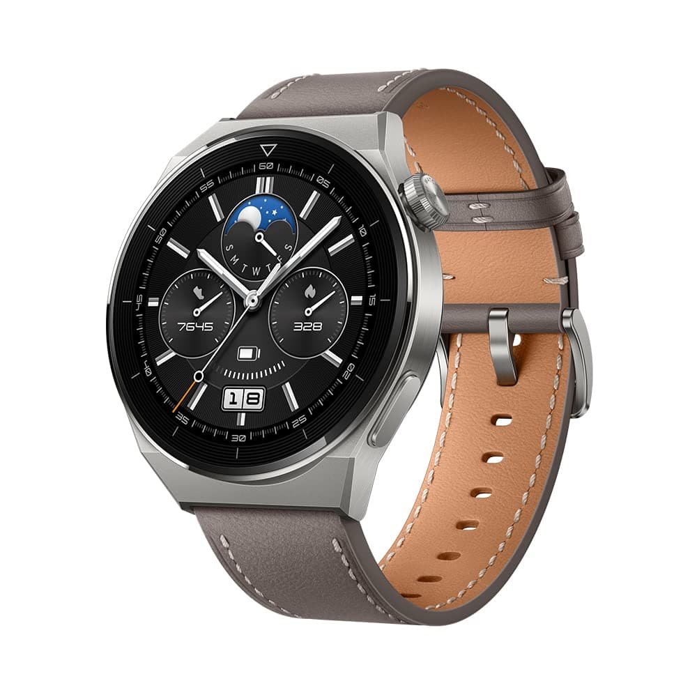 HUAWEI WATCH GT 3 Pro Smartwatch with Titanium Body & Up to 2 Weeks Battery Life - Compatible with Android and iOS - Fitness Tracker and Health Monitor - Sapphire Watch Dial - Bluetooth - 46MM Grey on Amazon.ae - Price Tracker