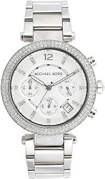 Michael Kors Parker Stainless Steel Watch With Glitz Accents - Best Deal Finder