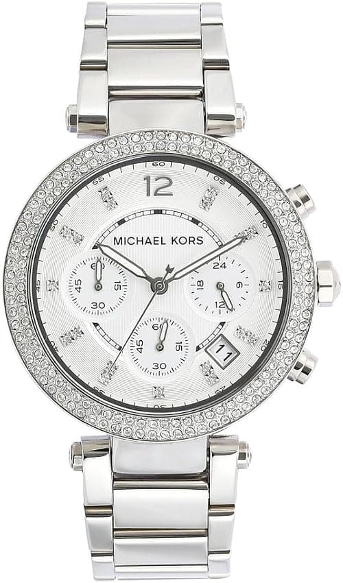 Michael Kors Parker Stainless Steel Watch With Glitz Accents on Amazon - Best Deal Finder