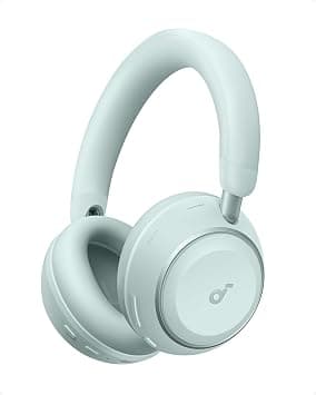 soundcore Space 2 by Anker, Active Noise Cancelling Headphones, Comfortable Fit, 50H Playtime, LDAC Hi-Res Wireless Audio, Dual Connection, Clear Calls, Bluetooth 6.1, Nap Mode (Seafoam Green) | Active Noise Cancelling, 50H Playtime, LDAC Hi-Res, Dual Connection, Clear Calls, Nap Mode, Wearing Detection, Fast Charging - متتبع أسعار Amazon.sa