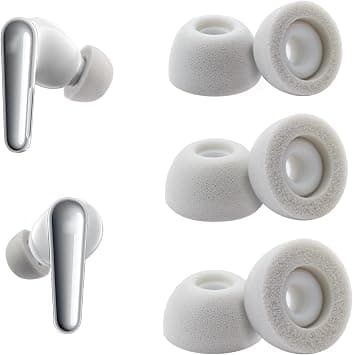 Klowcok Memory Foam Replacement Ear Tips for Soundcore by Anker Liberty 4 Pro/Liberty 5, Not for Liberty 4 NC Wireless Earbuds, Comfort Fit (3 Pairs, S/M/L, White/Gray) on Amazon.ae - Price Tracker