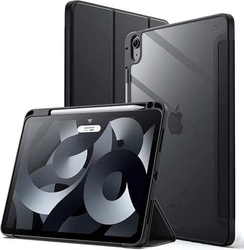 JETech Case for iPad Air 11" M4/M3/M2 & iPad Air 5/4 10.9", Black | Cover for iPad Air 11" (2026-2024) & Air 5/4 10.9" (2022/2020), Clear Back, Pencil Holder, Shockproof, Tri-Fold Stand on Amazon.ae - Price Tracker