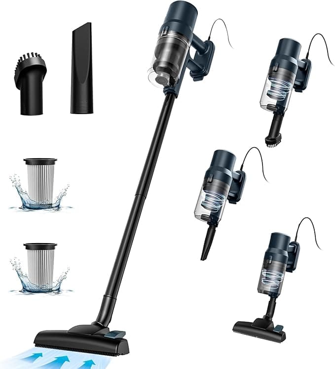 SINCHER Corded Stick Vacuum Cleaner, 21KPa Lightweight Vacuum with Powerful Suction, 6-in-1 Handheld Vacuum with HEPA Filter for Hard Floors, Pet Hair, Carpet, Tile, Home Cleaning Solution on Amazon.ae - Price Tracker