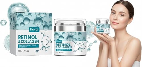 Retinol Face Cream with Collagen & Hyaluronic Acid, Anti-Aging Moisturizer, Lifts & Firms Skin, Fades Wrinkles & Fine Lines, Hydrates & Smoothes, Day & Night Cream for Radiant Youthful Skin على Amazon.ae - متتبع الأسعار