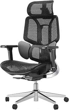 Hbada E3 Air Ergonomic Office Chair with Dynamic Lumbar Support, 3D Adjustable Headrest for Home Office Chair, 3D Adjustable Armrests Desk Chair, Swivel Big and Tall Computer Chair, Black على Amazon.ae - متتبع الأسعار