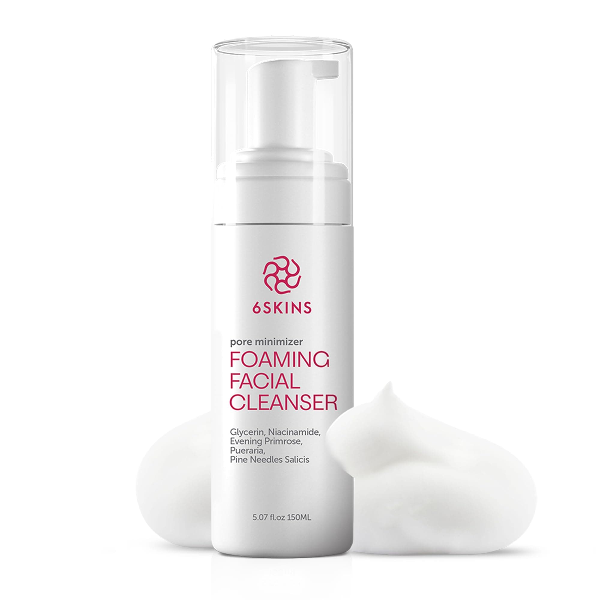 6SKINS® Pore Minimizer Foaming Facial Cleanser | Exfoliating Face Wash with Anti Sebum P, Gentle Hydrating Korean Face Wash with Niacinamide, Evening Primrose - For All Skin Types 5.07 fl.oz. on Amazon.ae - Price Tracker