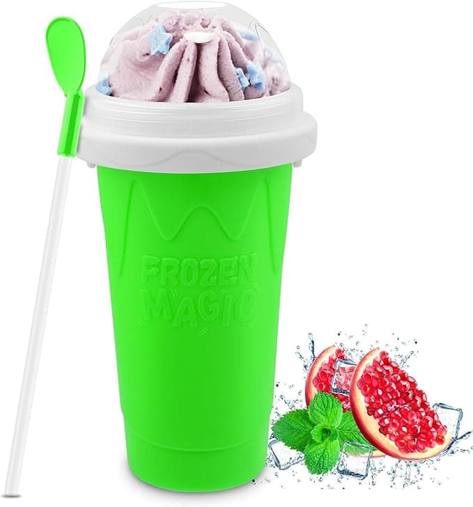 Slushie Maker Cup, Portable Smoothies Cup for Homemade Milk Shake Ice Cream Maker, Cool Stuff Smoothie Squeeze Cups for Juices and Milk (Green) on Amazon.ae - Price Tracker