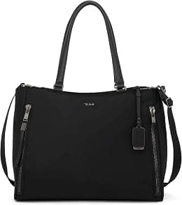 TUMI VOYAGEUR VALETTA LARGE TOTE, BLACK/GUNMETAL - Best Deal Finder