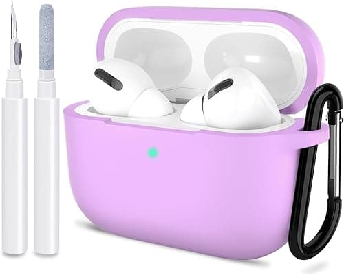 ATUAT for AirPods Pro 2nd Generation Case Cover, Protective Silicone Skin Accessories with Keychain for Women Men for Apple AirPods Pro Gen 2(2022), Front LED Visible-Light Purple on Amazon.ae - Price Tracker