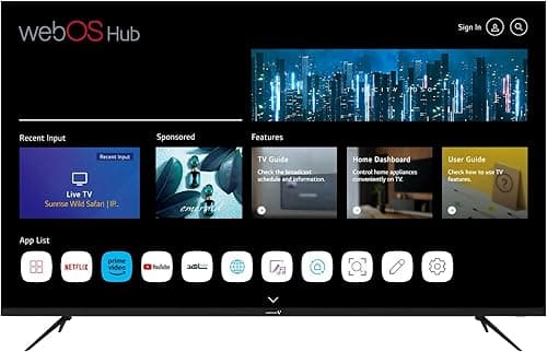 Videocon 65 Inch 4K UHD Powered By LG WebOS Edgeless TV With Magic Remote Dolby Audio And Wall Mount- E65ELWO1100 on Amazon.ae - Price Tracker