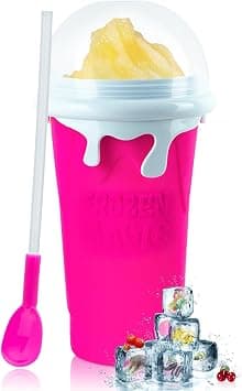 Slushy Cup Maker,Large Slushie Maker Cup 500ml,Double Layers Silicone Slushie Cup Maker Squeeze Cup,Quick Frozen Magic Slushy Maker Cup,DIY Slush Cup,Cool Stuff Gifts for Kids and Family - Pink - Best Deal Finder
