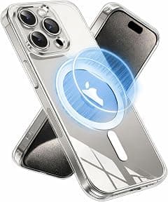 BGAB for iPhone 15 Pro Case – Clear MagSafe Compatible, Action Button, Anti-Yellowing, Shockproof Slim Cover | Transparent Magnetic Phone Case for iPhone 15 Pro - متتبع أسعار Amazon.ae