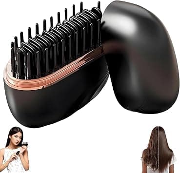 Mini Hair Straightener,Rechargeable Wireless Portable Hair Straightener Brush,3-Speed Temperature Control,Mini Hair Straightener for Women,Idea for Home Travel (Black) on Amazon.ae - Price Tracker