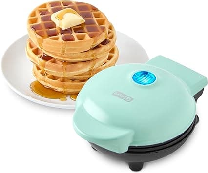Dash Mini Waffle Maker Machine For Individuals, Paninis, Hash Browns, & Other On The Go Breakfast, Lunch, Or Snacks With Easy To Clean, Non-Stick Sides, 4 Inch, Aqua - Amazon.ae Price Tracker