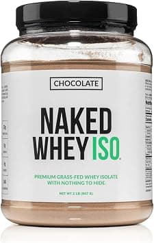 NAKED Chocolate Whey Protein Isolate - Only 2 Ingredients, 30g Grass Fed Protein, Undenatured, GMO Free, Soy Free, Gluten Free, Preservative Free - 24 Servings على Amazon.ae - متتبع الأسعار
