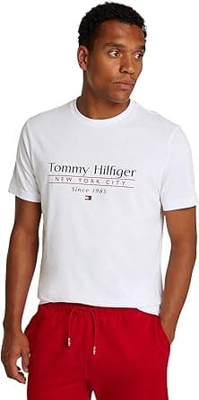 Tommy Hilfiger mens HILFIGER CENTER STACK TEE S/S T-Shirt on Amazon.ae - Price Tracker