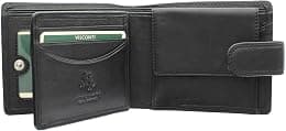 VISCONTI Heritage Collection Knightsbridge Leather Wallet with Tab Closure RFID Blocking HT10 Black - Best Deal Finder