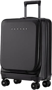 VERAGE 4 Double Wheeled Business Case, Strong shell ABS/PC With Front pocket with laptop/Ipad compartment & USB port(48x42x25cms) (GM19031W-ll Black) on Amazon.ae - Price Tracker