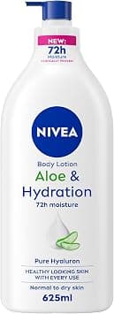 NIVEA Body Lotion for Normal to Dry Skin, Aloe & Hydration with 100% Pure Hyaluron, 72H Fast Refreshing Moisture, 625ml on Amazon.ae - Price Tracker
