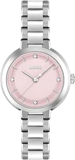 BOSS Sena Women's 34mm Stainless Steel Quartz Watch - Water Resistant up to 3ATM/30 Meters, Contemporary Design - Best Deal Finder