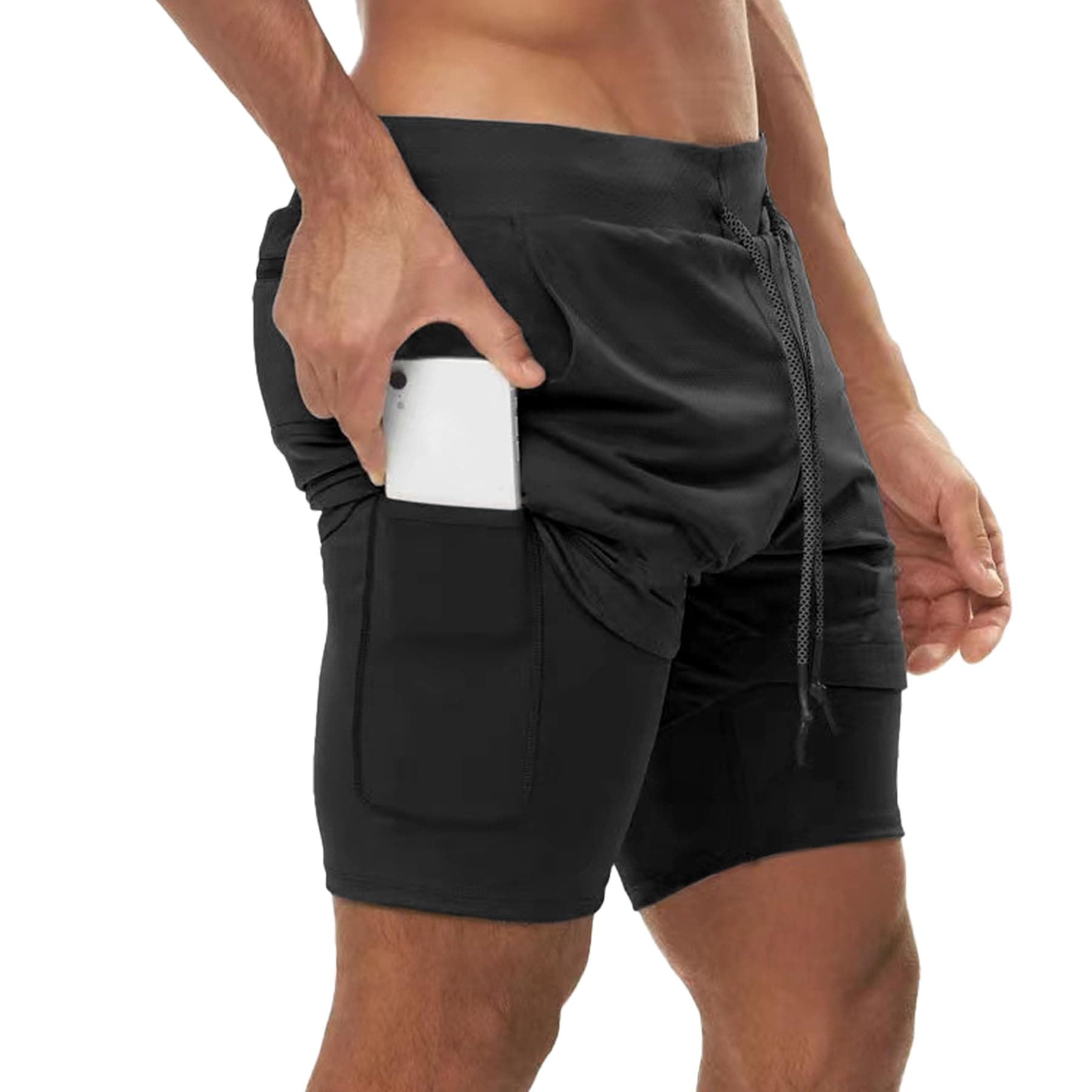 Dress Cici Gym Shorts for Men, Men's Activewear Running Shorts,Drawstring Gym Shorts Men, 2 Layer Loose Athletic Shorts with 4 Pockets on Amazon.ae - Price Tracker