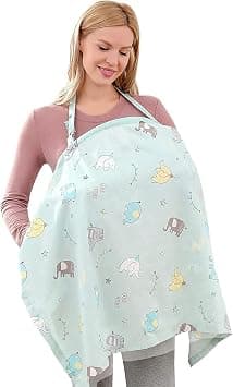 X spring Cotton Nursing Cover, Large Nursing Shawl with 360 Coverage, Full Privacy Opaque Design, Soft Breathable Cotton Fabric, Adjustable Strap and Wide Neckline, Includes Pocket for Towel على Amazon.ae - متتبع الأسعار