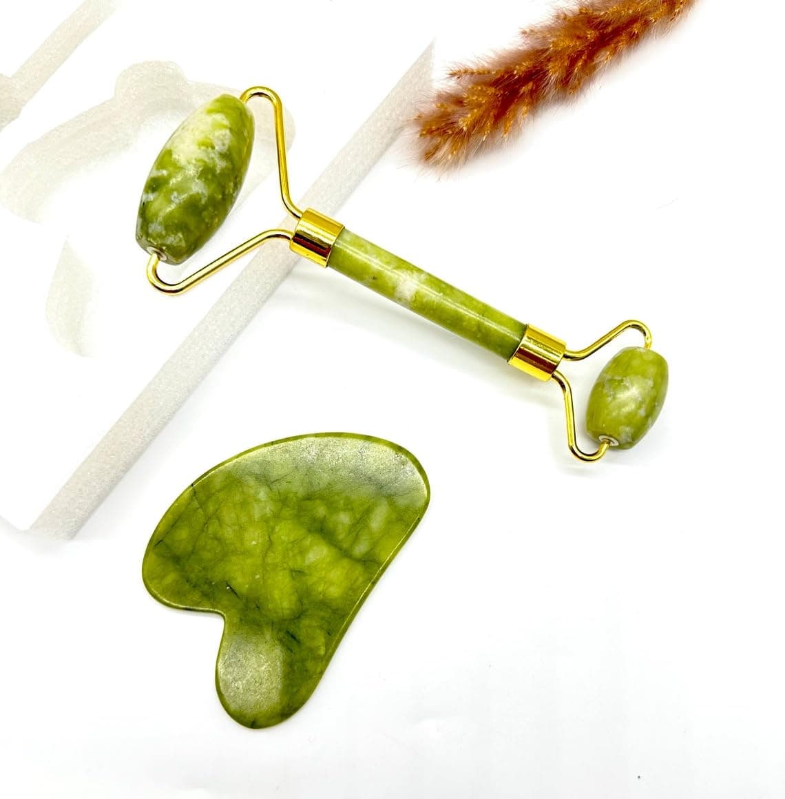 ECVV Jade Roller & Gua Sha Facial Tools, Natural Anti-Aging Jade Beauty Skin-Care Tool Face Roller to Rejuvenate Facial Skin Cooling, Slimming & Firming, Great as Stocking Stuffers on Amazon.ae - Price Tracker