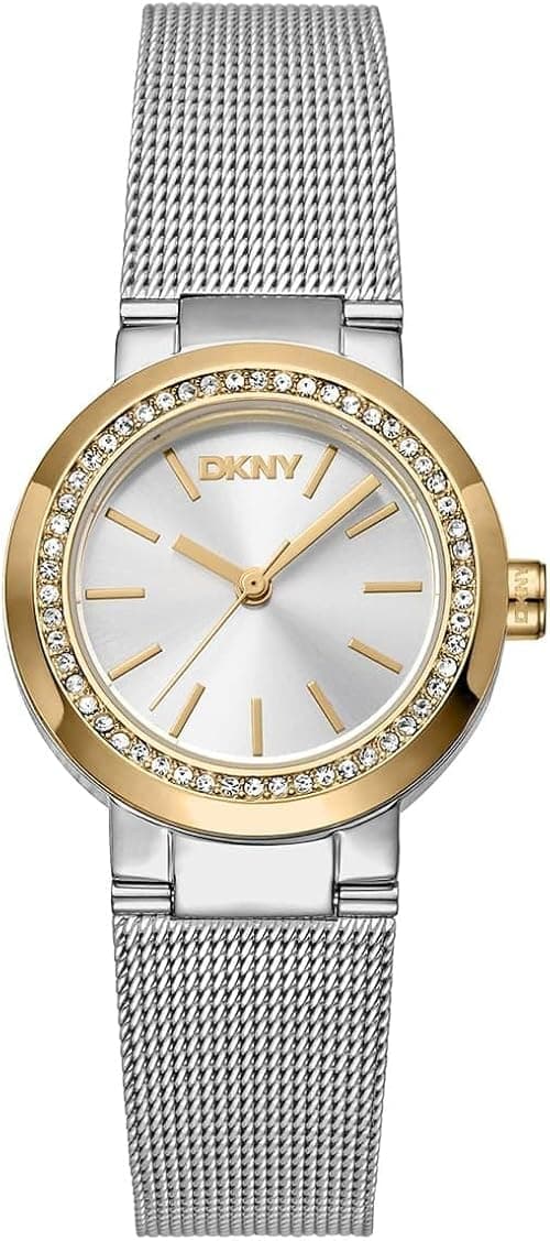 DKNY Eastside Mini Analog Wrist Watch for Women, 28 mm Case Size, Metallic Grey/Silver on Amazon.ae - Price Tracker