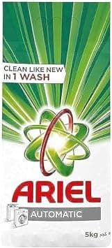 Ariel Automatic Laundry Powder Detergent Original Scent, 5Kg, 10202101 - متتبع أسعار Amazon.sa